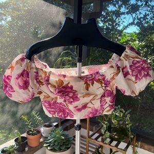 ABERCROMBIE Off-The-Shoulder Poplin Set Top